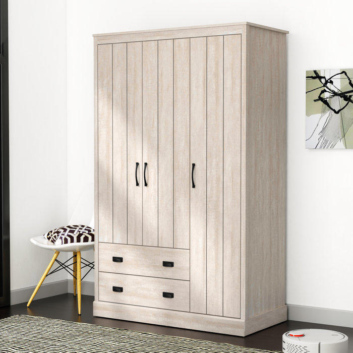 Marlow Home Co. Eton 3 Door Manufactured Wood Wardrobe & Reviews